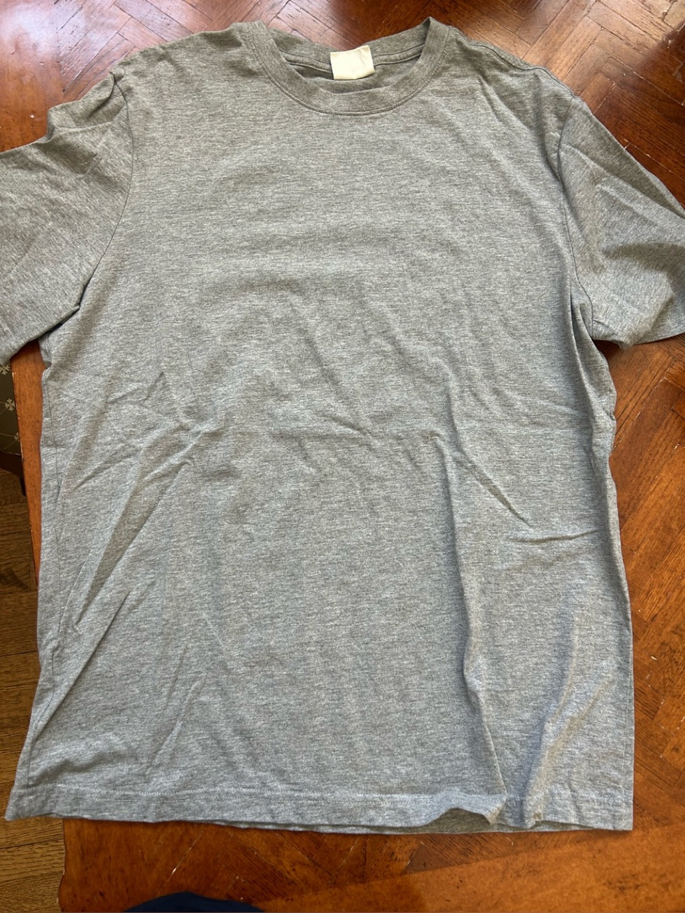 Mango Men's Crew Neck T-Shirt - Heather Gray, XXL Slim
